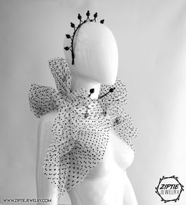 Minimalist Beaded Black Crown