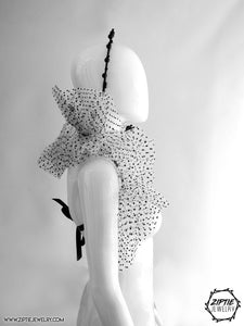 Minimalist Beaded Black Crown