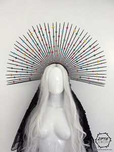 Multicolor Rhinestone Halo Crown