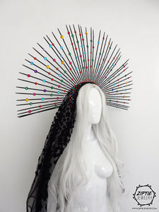 Multicolor Rhinestone Halo Crown