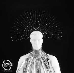 Silver Rhinestone Halo Crown
