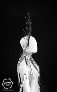Silver Rhinestone Halo Crown