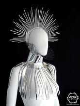 Load image into Gallery viewer, Silver Spike Zip Tie Halo Crown
