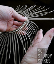 Load image into Gallery viewer, Silver Spike Zip Tie Halo Crown
