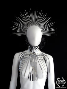 Silver Spike Zip Tie Halo Crown