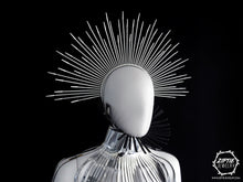 Load image into Gallery viewer, Silver Spike Zip Tie Halo Crown

