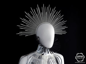 Silver Spike Zip Tie Halo Crown