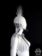 Load image into Gallery viewer, Silver Spike Zip Tie Halo Crown
