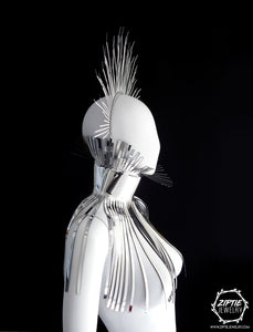 Silver Spike Zip Tie Halo Crown