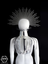 Load image into Gallery viewer, Silver Spike Zip Tie Halo Crown
