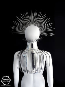 Silver Spike Zip Tie Halo Crown