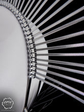 Load image into Gallery viewer, Silver Spike Zip Tie Halo Crown
