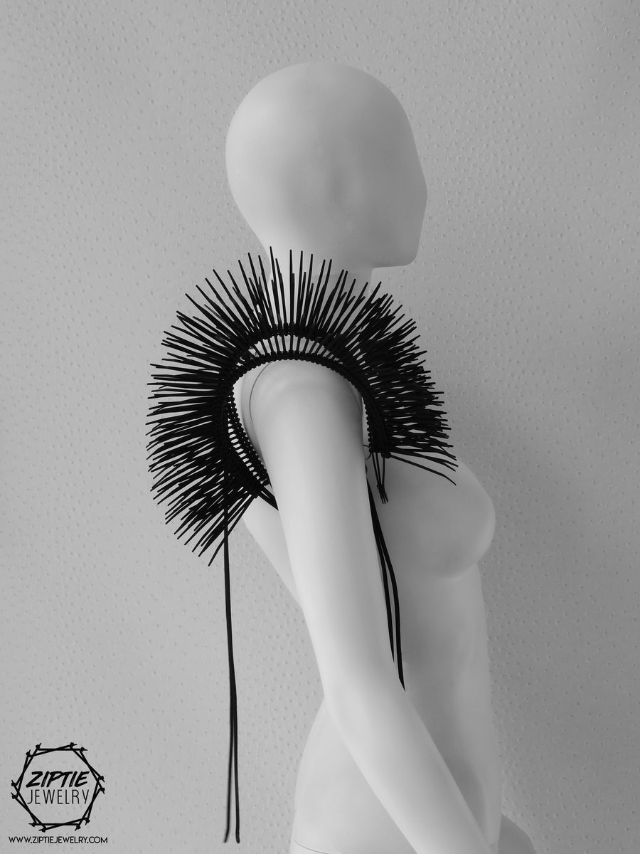 Spike Shoulder Pads Or Collar by Ziptie Jewelry – ZiptieJewelry