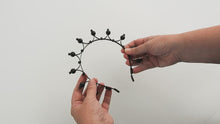 Load and play video in Gallery viewer, Minimalist Beaded Black Crown
